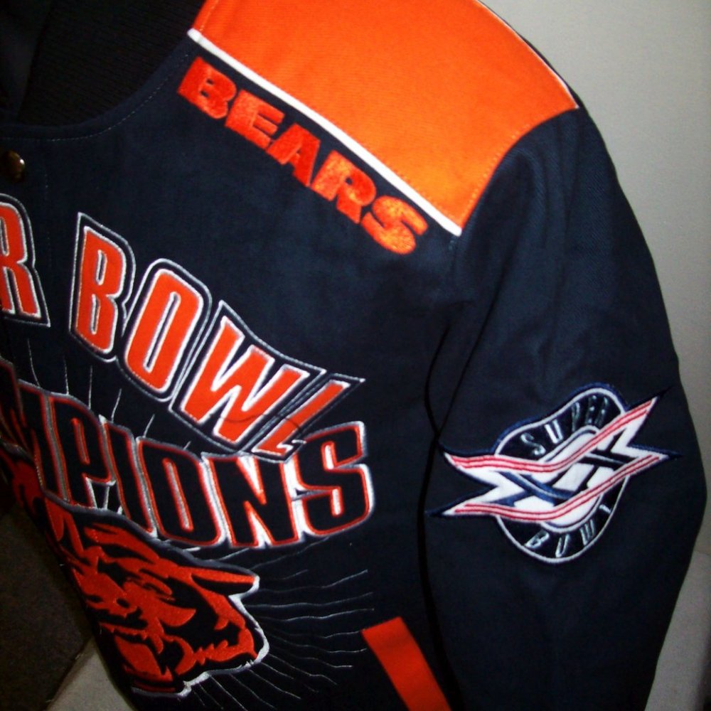 CHICAGO BEARS SUPER BOWL XX CHAMP JACKET 3X 4X 6X - Picture 2 of 12